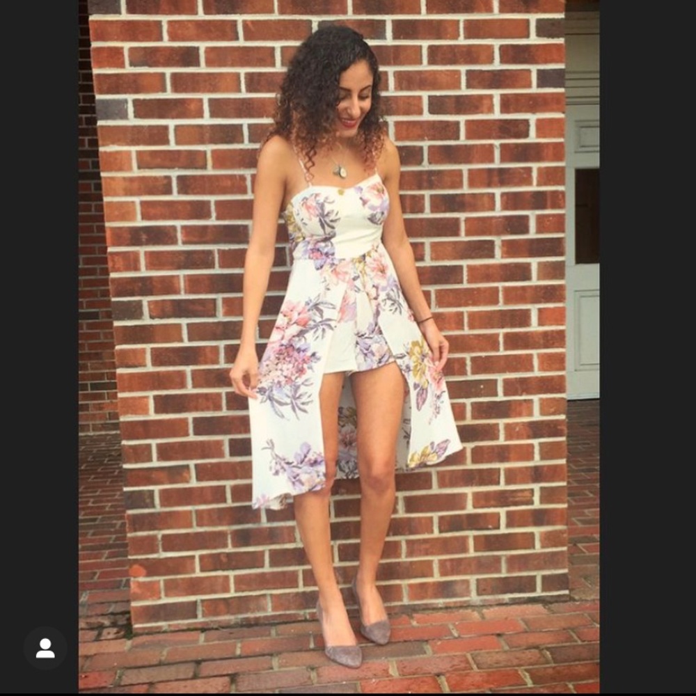 Romper Dress Floral Petite XS